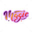 Magic.Colorful  Vector hand lettering