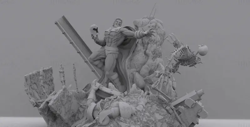 Magneto vs Wolverine 3D Printing Model STL