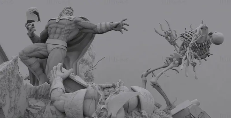 Magneto vs Wolverine 3D Printing Model STL