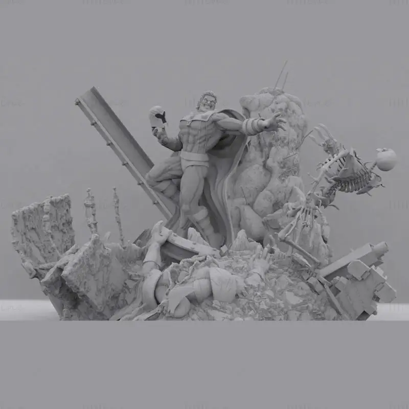 Magneto vs Wolverine 3D nyomtatási modell STL