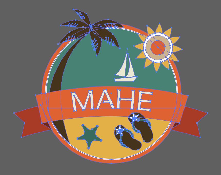 Mahe iconic elements vector eps png