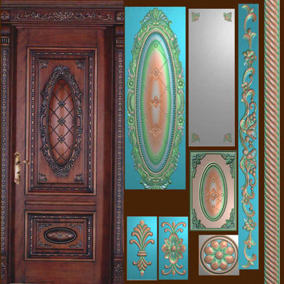 Mahogany carved solid wood carved files paths wooden doors