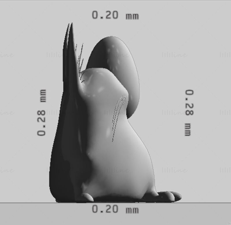 3D-Druckmodell der Maine-Coon-Katze