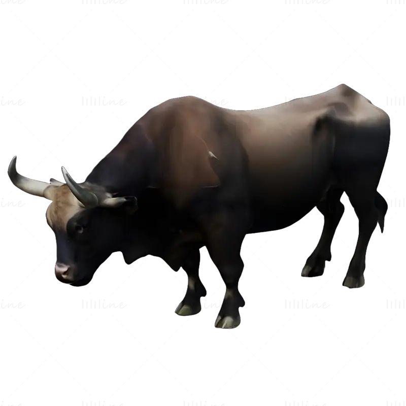 Majestic Bull Statue 3D Print Model