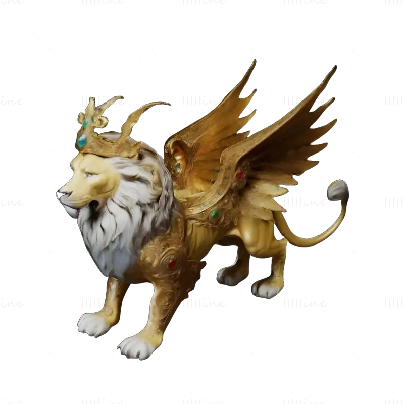 Majestic Creatures - Aslan, Efsanevi Canavar ve Kahraman Aslan 3D Baskı Modeli