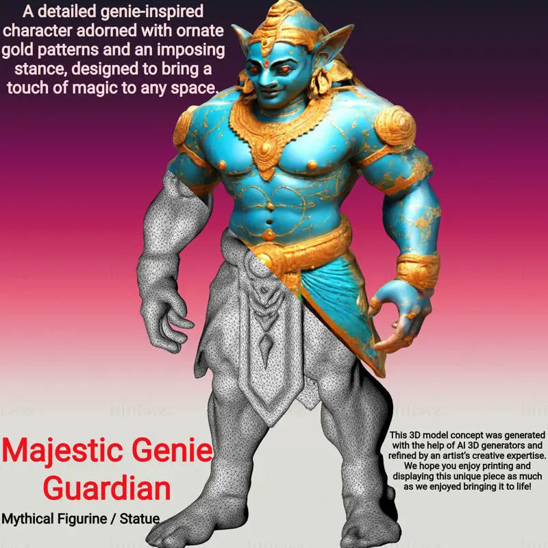 مدل پرینت سه بعدی Majestic Genie Guardian