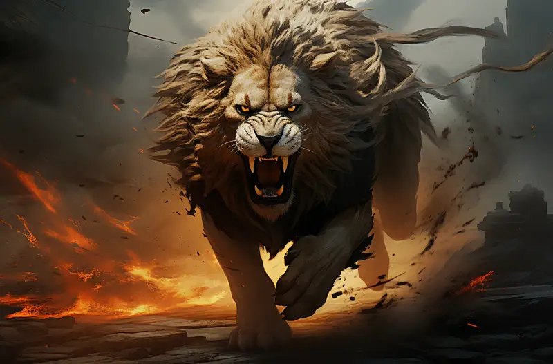Majestic Lion Poster Ilustrație