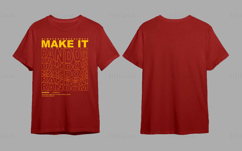 'Make it Random' T 恤设计图案