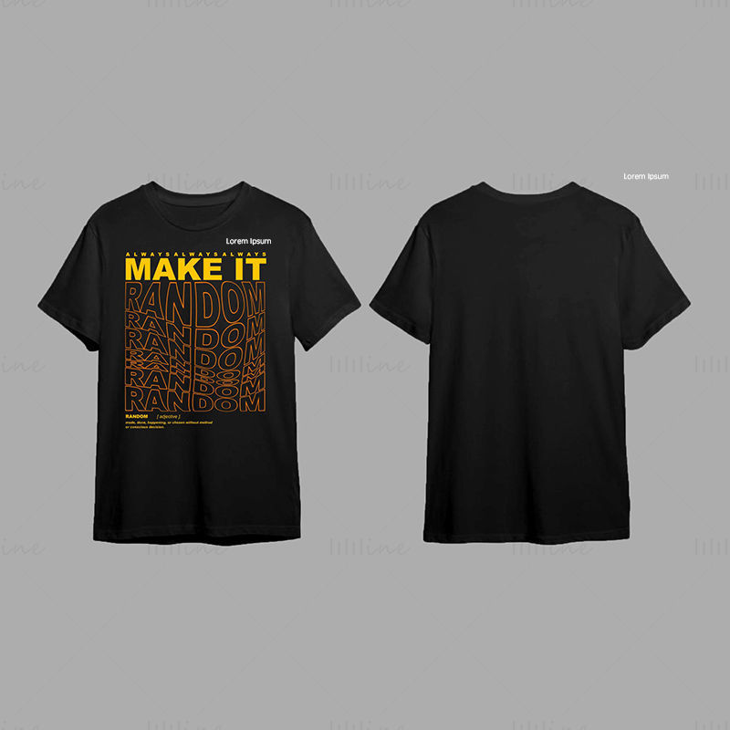 Padrão de camiseta 'Make it Random'