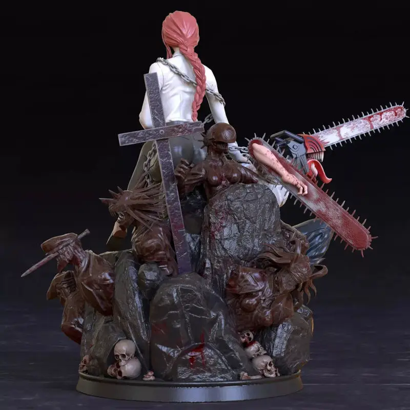 Makima and Denji - Chainsaw Man 3D Print Model STL