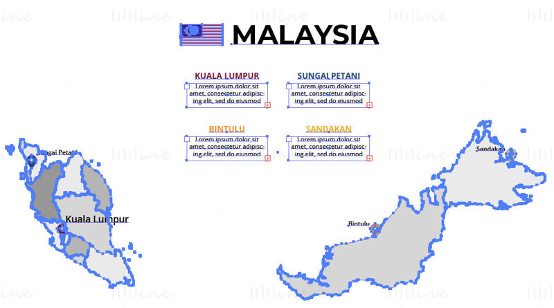Malezya harita vektörü