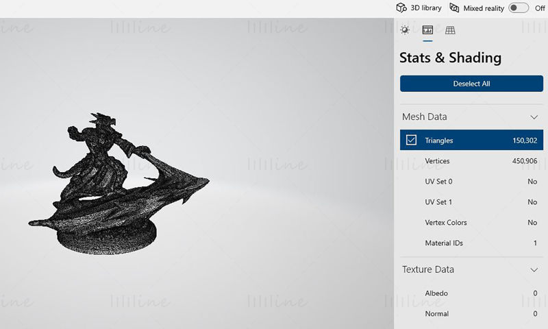 3D tiskový model mužského šamana z ledového draka