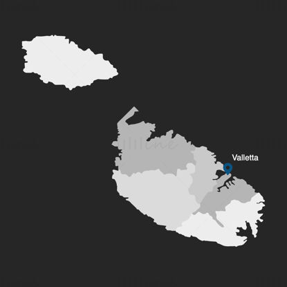 Málta Infographics Map szerkeszthető PPT és Keynote