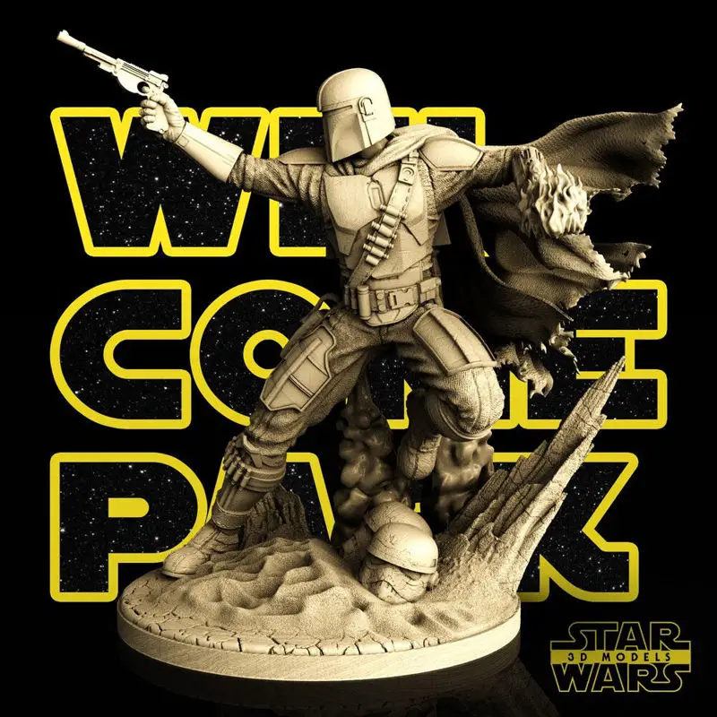 Mandalorian - Star Wars 3D tiskový model STL