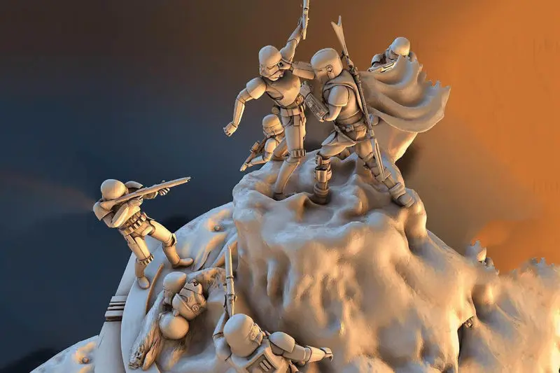 Figuras de batalla mandelorianas, modelo de impresión 3D STL