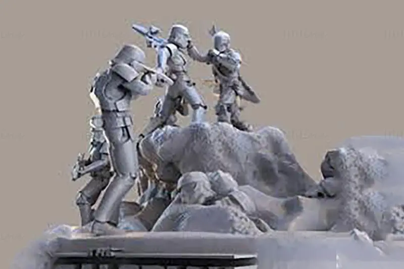 Figuras de batalla mandelorianas, modelo de impresión 3D STL