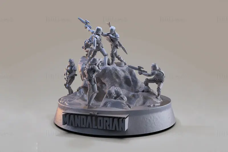 Figuras de batalla mandelorianas, modelo de impresión 3D STL