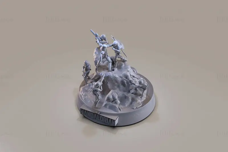 Figuras de batalla mandelorianas, modelo de impresión 3D STL