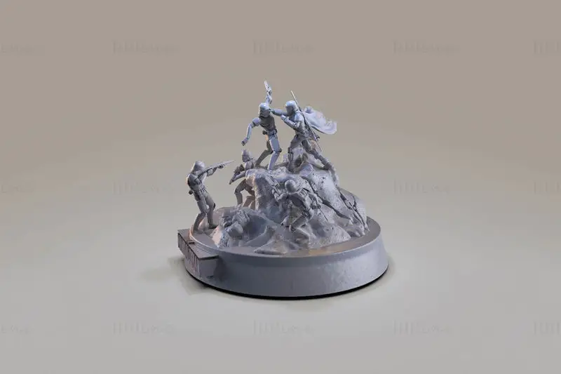 Figuras de batalla mandelorianas, modelo de impresión 3D STL