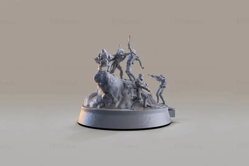 Figuras de batalla mandelorianas, modelo de impresión 3D STL