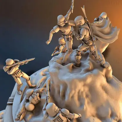 Figuras de batalla mandelorianas, modelo de impresión 3D STL