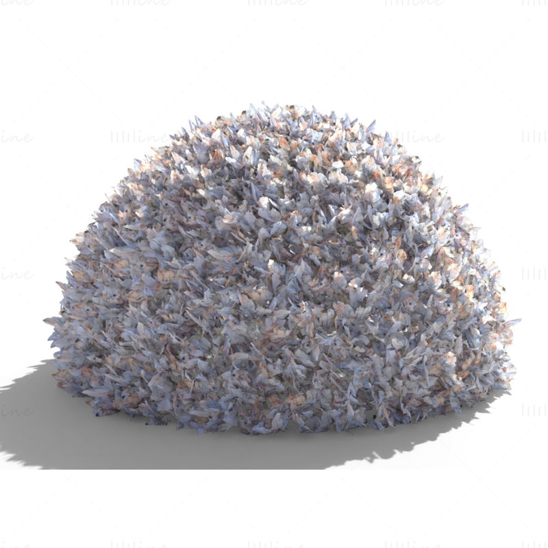 3D-Modell eines Ahornblatthaufens