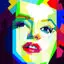 Marilyn Monroe Colorful Illustration Pop Art WPAP Vector