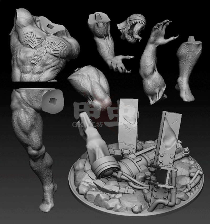Modelo 3D de la estatua de Marvel Venom listo para imprimir STL