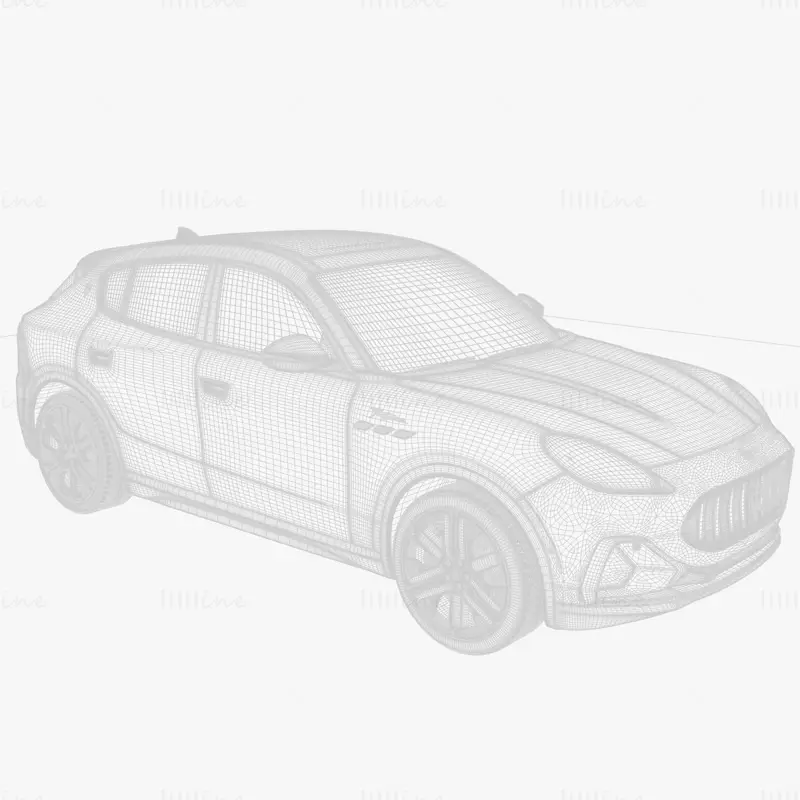 Coche Maserati Grecale Folgore modelo 3d