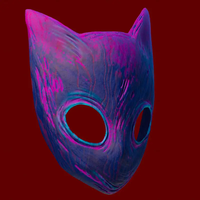 Маска темного кота ужасов 3d модель для печати STL