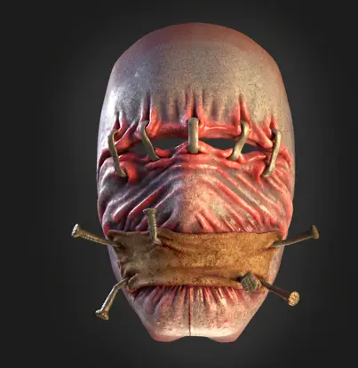 Menschliche Hautmaske 3D-Druckmodell STL