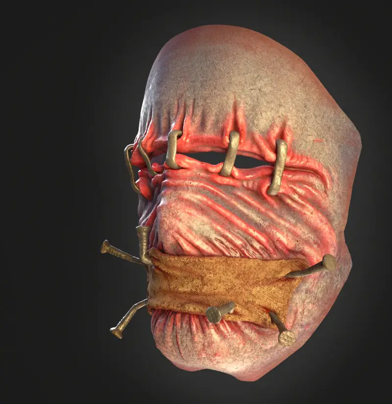 Maska lidské kůže 3D tisk modelu STL