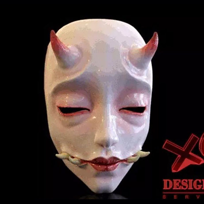 Mask Japan (mascara de style horreur japonais) modèle d'impression 3d