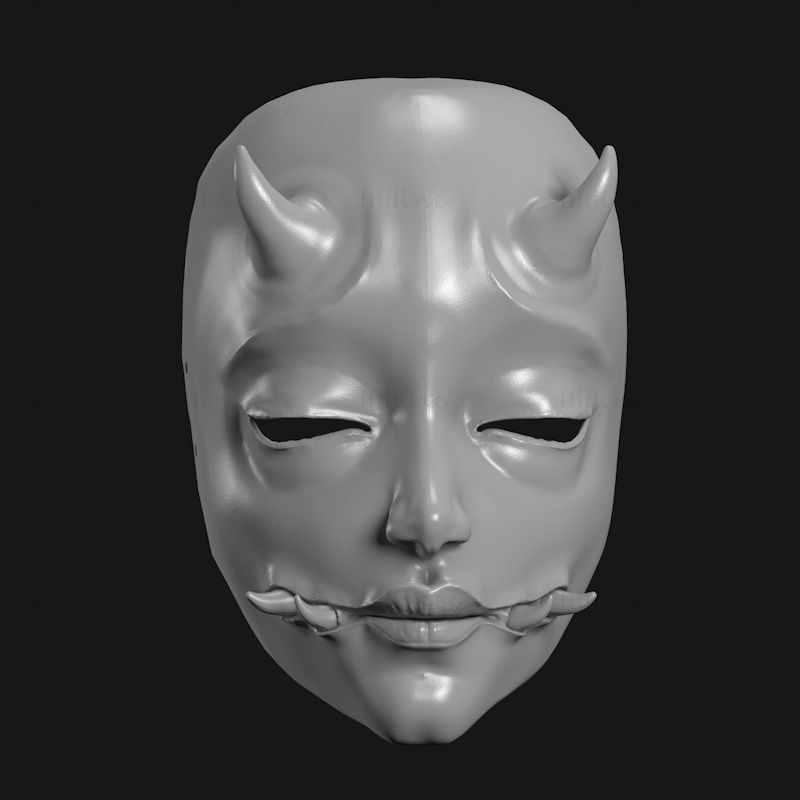 Maske Japonya (Japon korku tarzı maskara) 3d baskı modeli