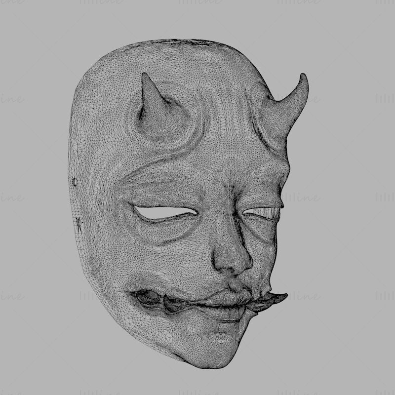 Mask Japan (mascara de style horreur japonais) modèle d'impression 3d