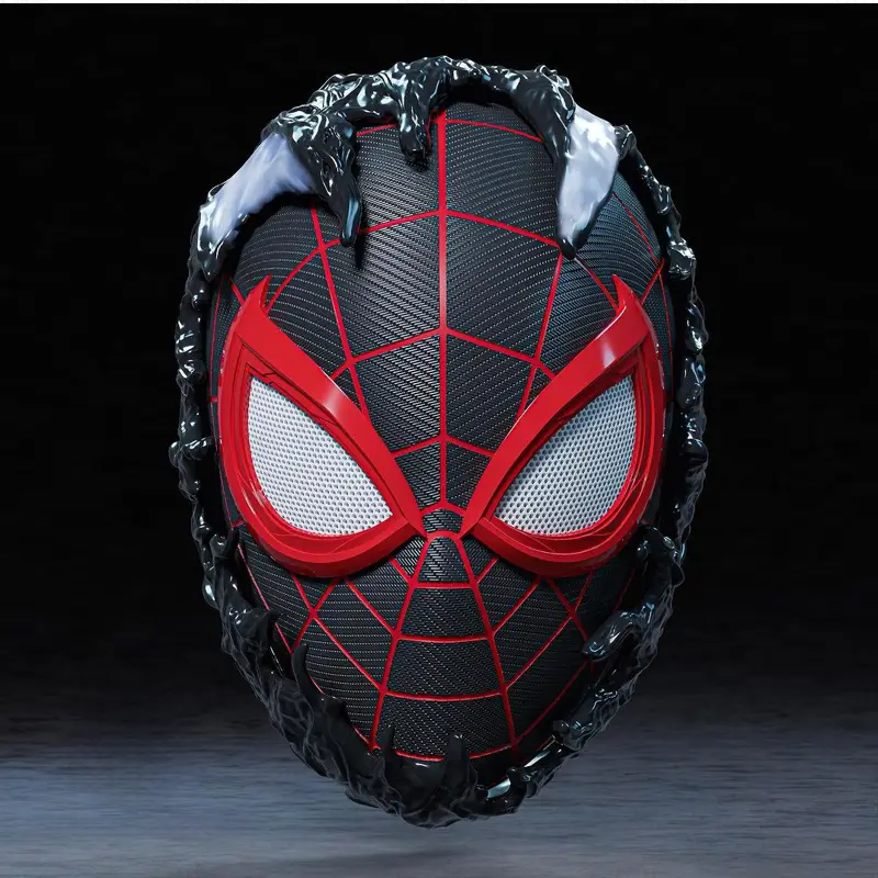 マスク スパイダーマン ミルズ 毒 3D プリント モデル STL