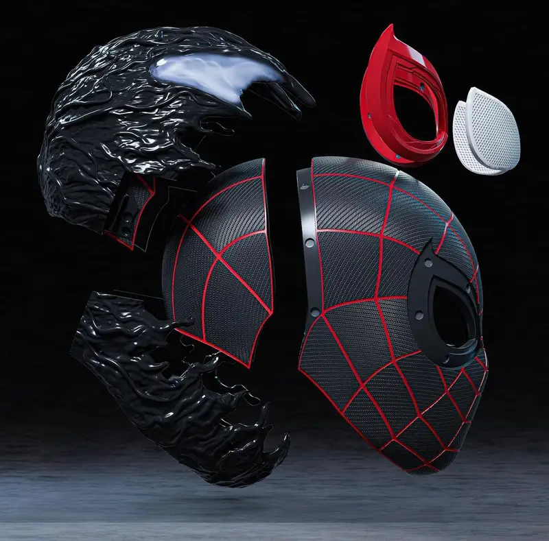 Maska spiderman milles venomous 3D model za tiskanje STL