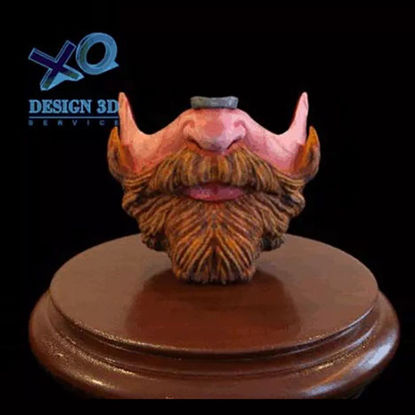 3D tiskový model masky vikingského vousu