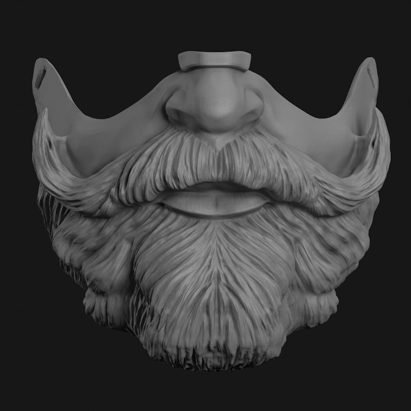 Mask viking beard 3d print model