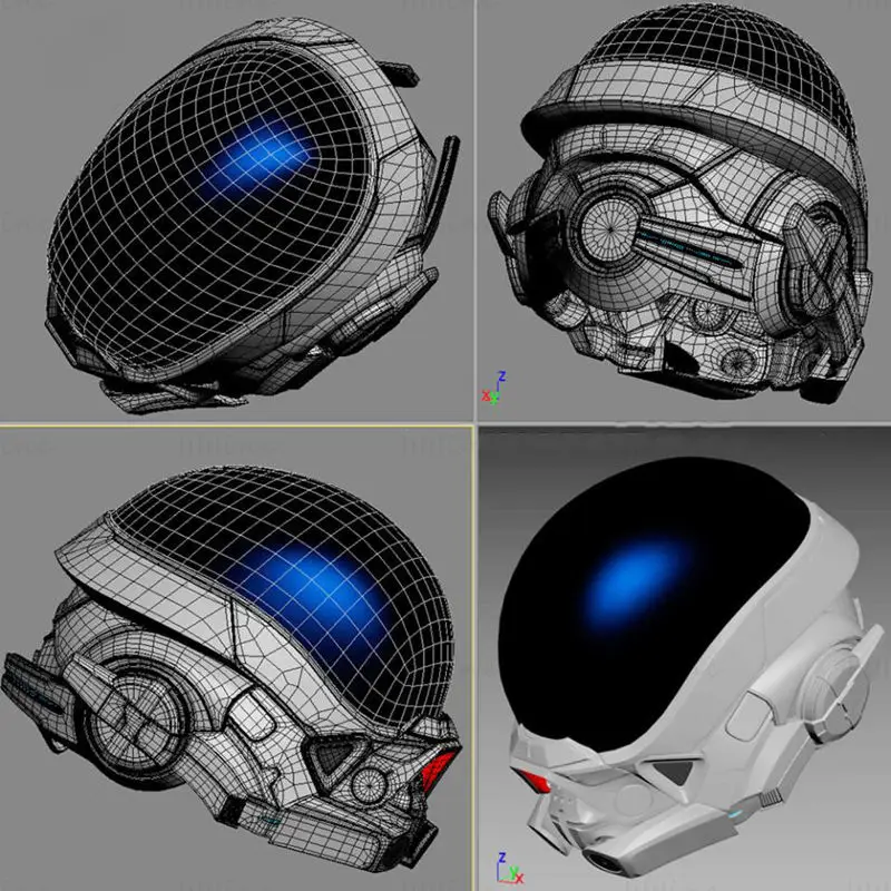 质量效应仙女座 莱德 探路者头盔 3D 打印模型 STL 文件