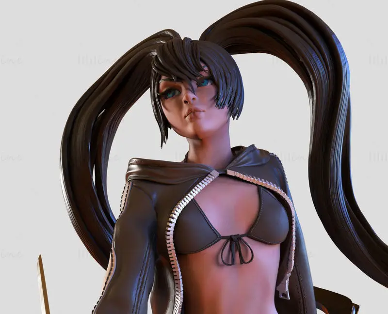 Mato Kuroi - Black Rock Shooter 3D tiskový model