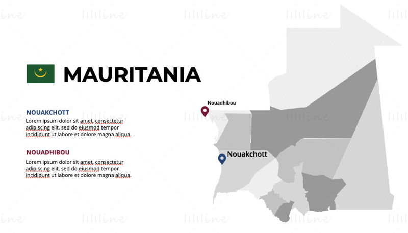 Mauritania Infographics Map editable PPT & Keynote