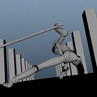 Beauty Cool Maya 3D fighting animation