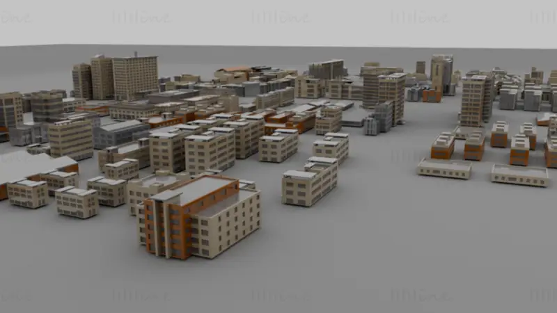 Maya工业园区3D模型场景