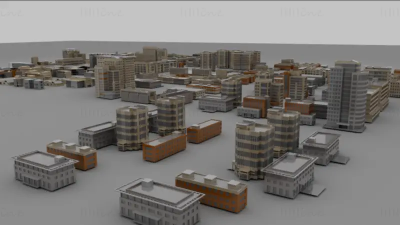 Maya工业园区3D模型场景