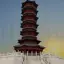 Maya seven-story tower ancient building 3D model