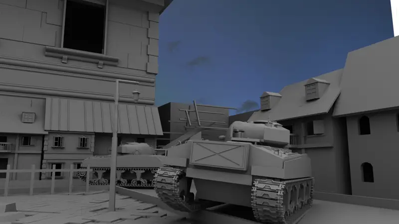 Maya tankı depo tankı 3D sahne modeli