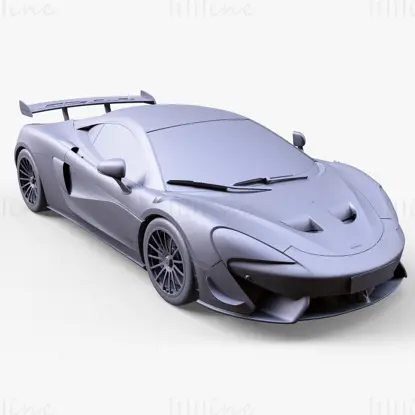 Mclaren 620 R 2020 Car 3D Model