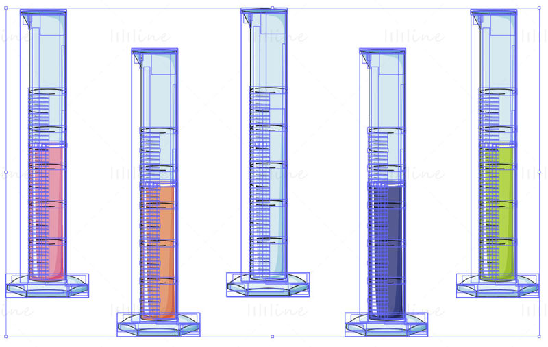 Measuring cylinders vector