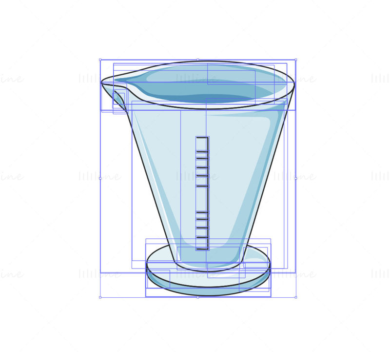 Measuring jug vector